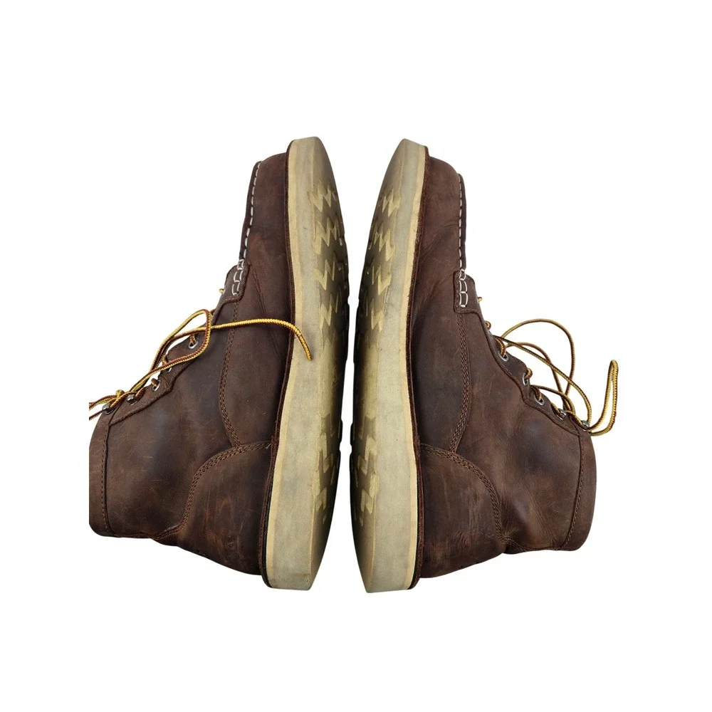 Danner Bull Run Moc Toe 6 Brown Steel Toe Work Boots Mens 10.5 EE Wide 15564 USA